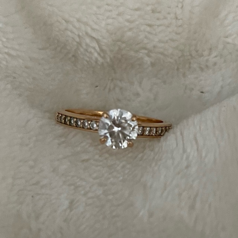 Swarovski Signed Rose Gold Crystal Ring | 8/58 - Picture 2 of 11